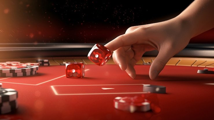 Meja Casino Hold'em live dealer di studio cemara 123